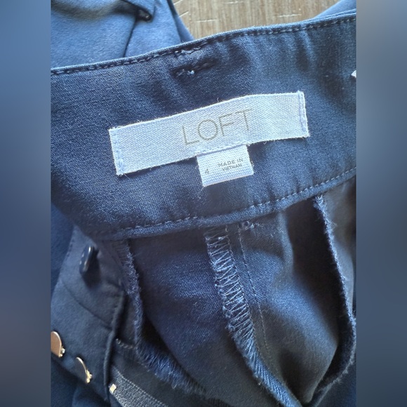 NWOT, LOFT Peyton Wide Leg Trousers, Navy, 4 - Picture 7 of 7